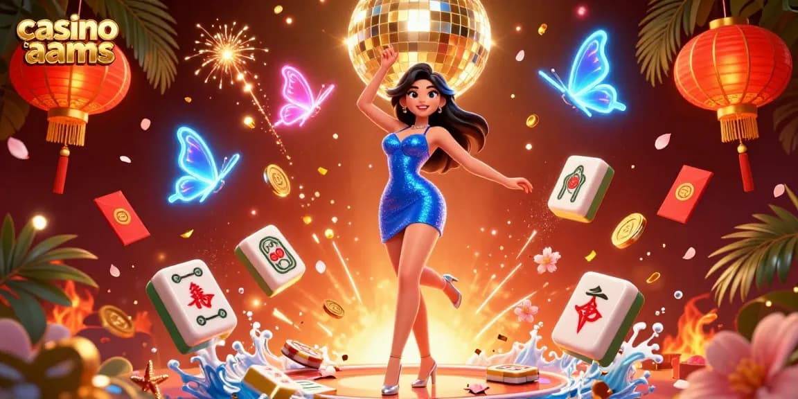 Scopri l'emozione dei casino non AAMS con colori vivaci ed elementi di gioco dinamici in questa scena digitale.