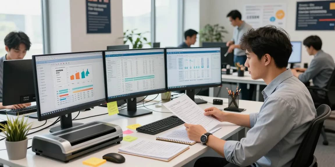 Reviewing digital tools to detect fraud invoice in a modern office