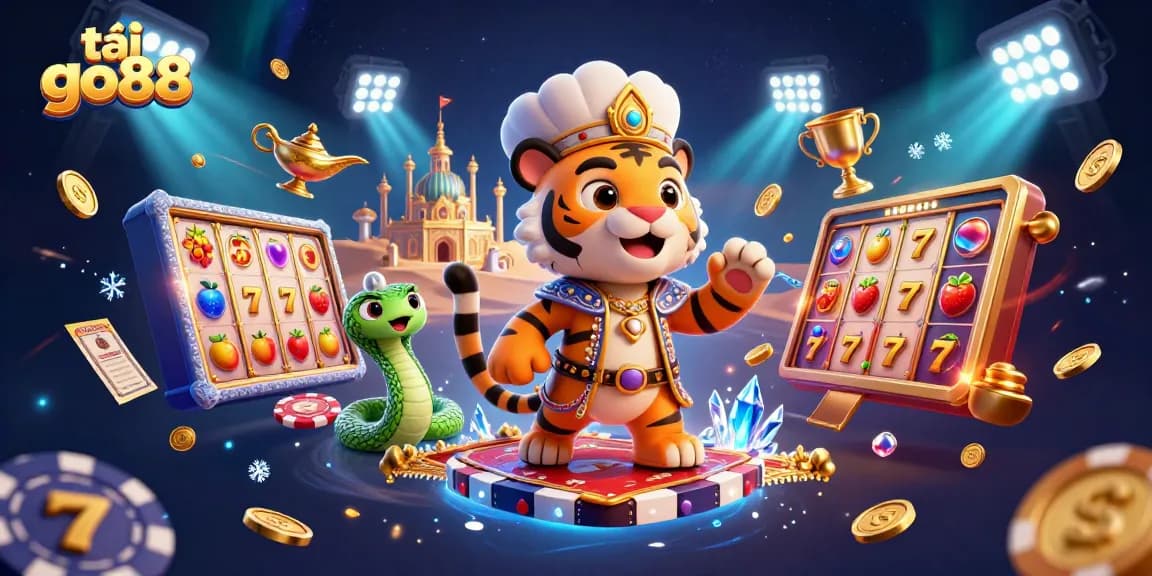 Tải go88 with vibrant visuals of a golden sultan on a poker chip carpet, blending thrilling gaming elements.