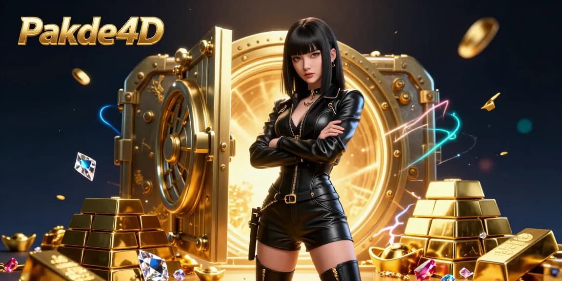 Engage with Pakde4D, experiencing luxury and excitement amidst piles of jewels and dynamic casino elements.