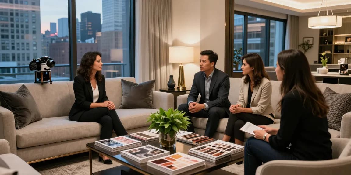 Interior design consultation at www.dgi-chicago.com showcasing luxury styling in a Chicago home.