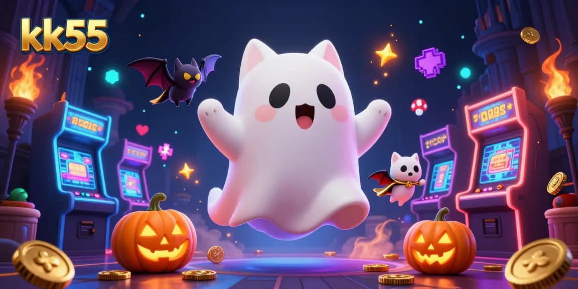 Experience the thrilling atmosphere of the kk55 online casino with vibrant characters and games!