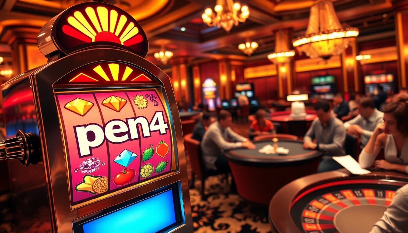 Experience thrilling gameplay at pen4d with vibrant slots and enthusiastic players in a lively casino.
