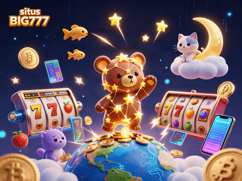 Engage with situs BIG777 through an enchanting 3D casino world filled with cosmic bear and slot reels