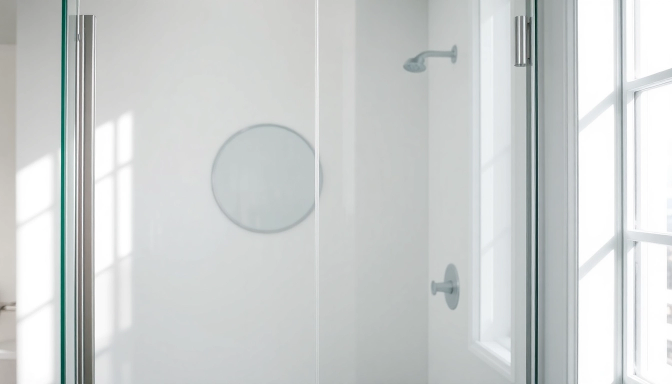 Elegant semi-frameless shower screen enhancing modern bathroom aesthetics.