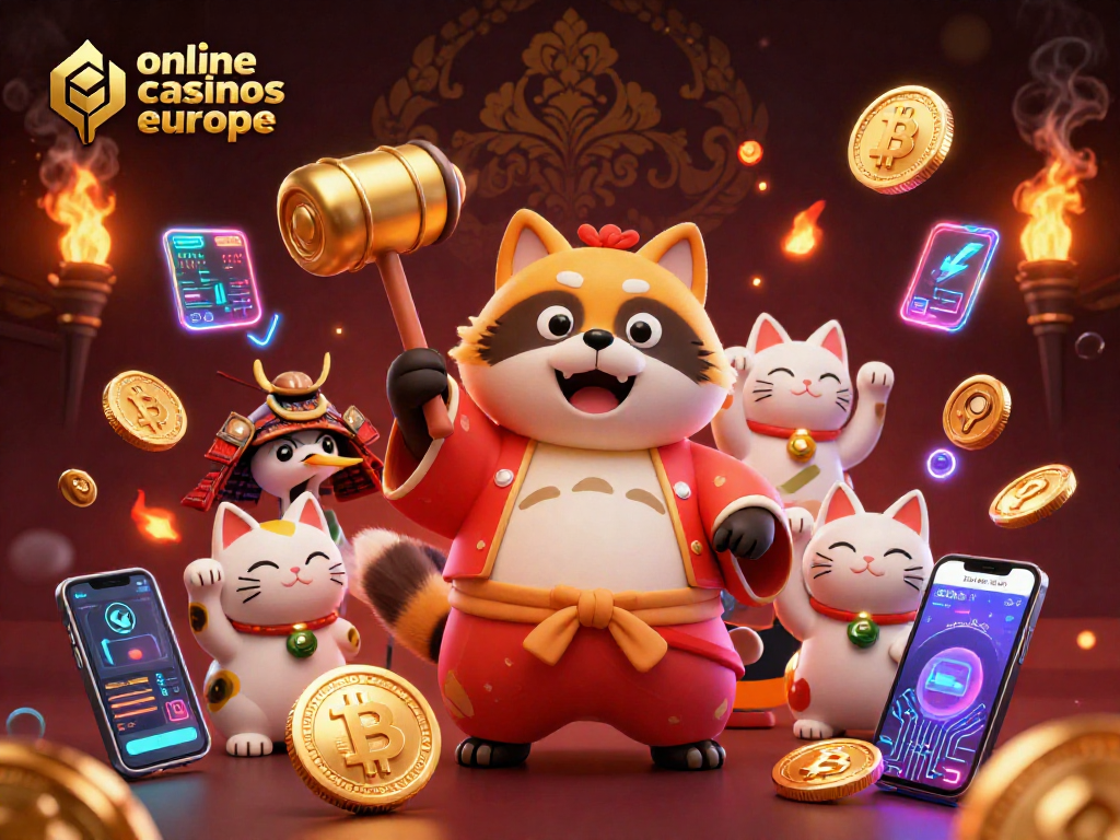Engage with top online casinos Europe showcasing vibrant 3D illustrations of charming characters celebrating gaming.