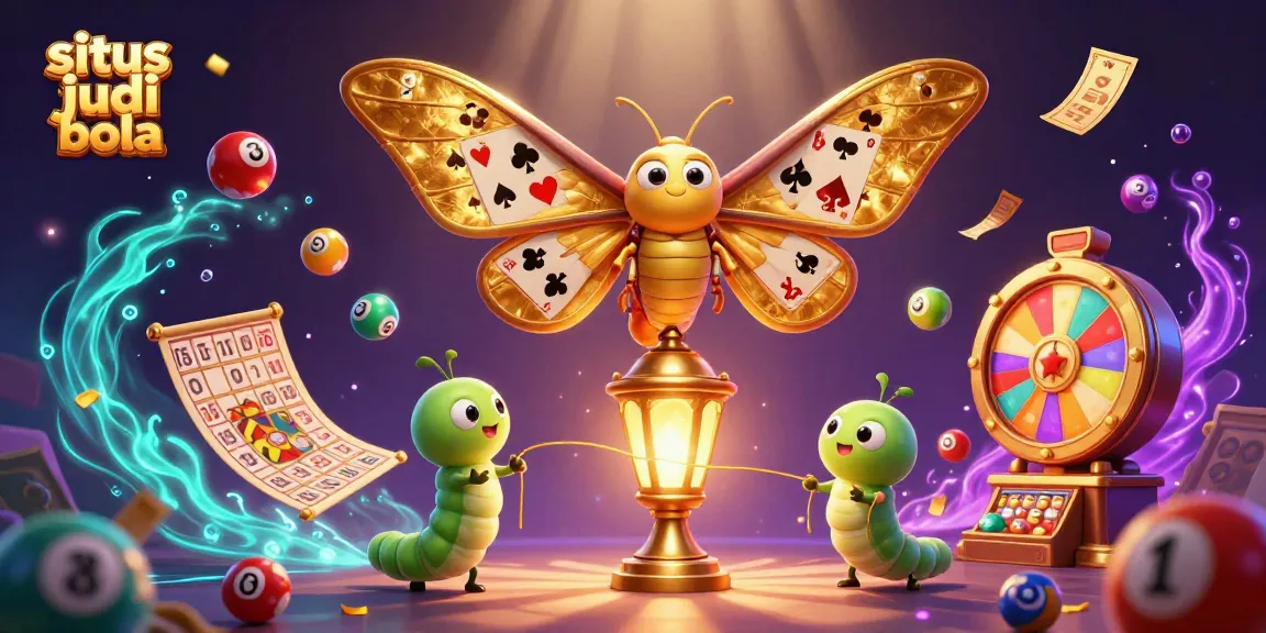 Situs judi bola representation with vibrant 3D art showcasing a dynamic gambling scene full of energy and excitement.