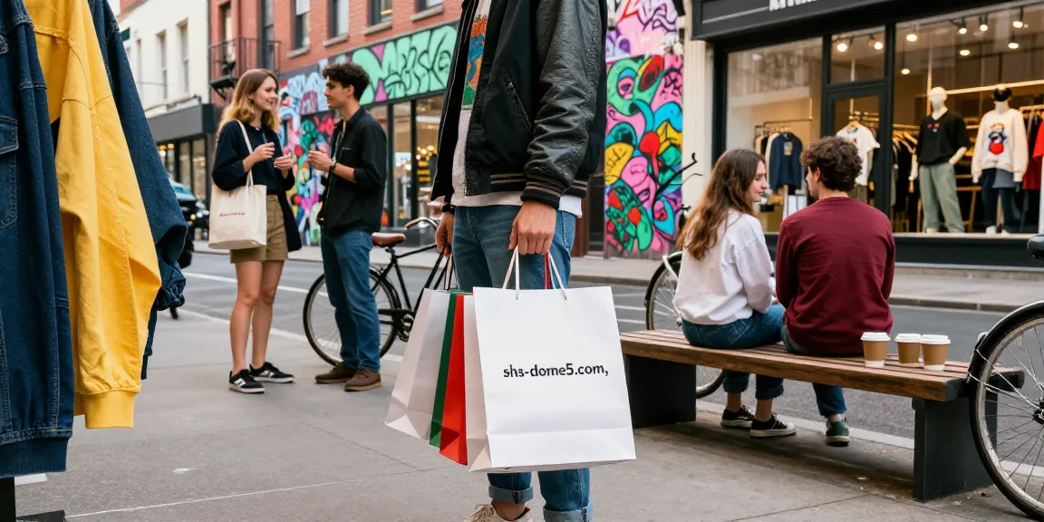 Stylish shopping experience at https://shs-dome5.com/ with vibrant outfits and urban backdrop.