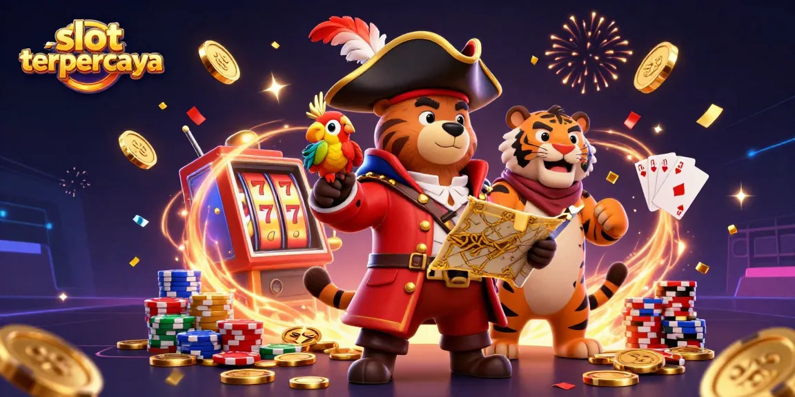 Experience top thrills with slot terpercaya, a vibrant scene of winning slots and excitement!