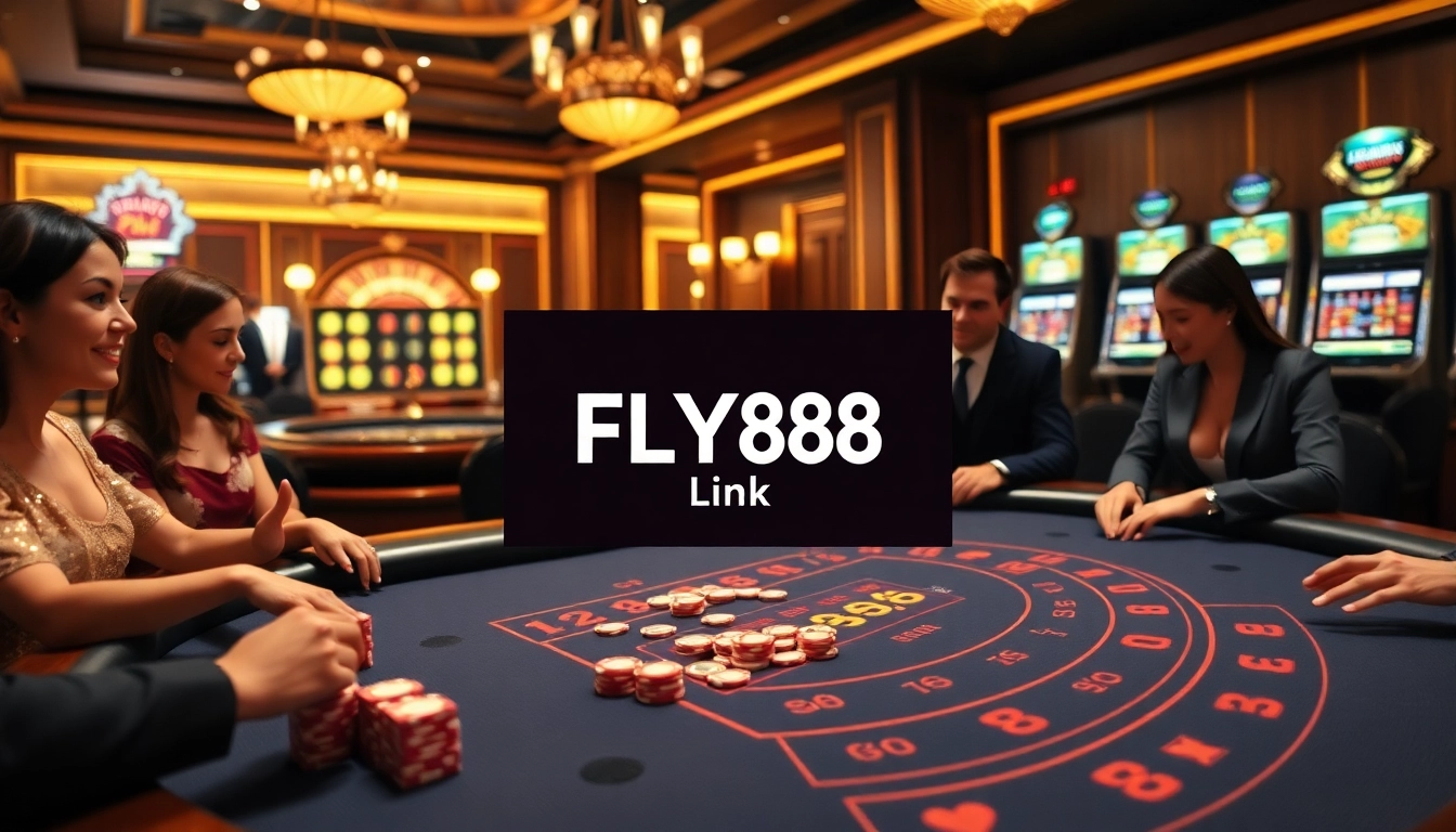 Experience high-stakes excitement at the FLY88 Link gaming table with vibrant casino action.