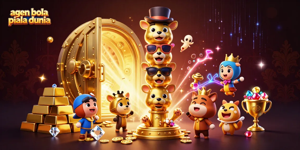 Engaging illustration of "agen bola piala dunia" showcasing vibrant casino elements and dynamic characters.