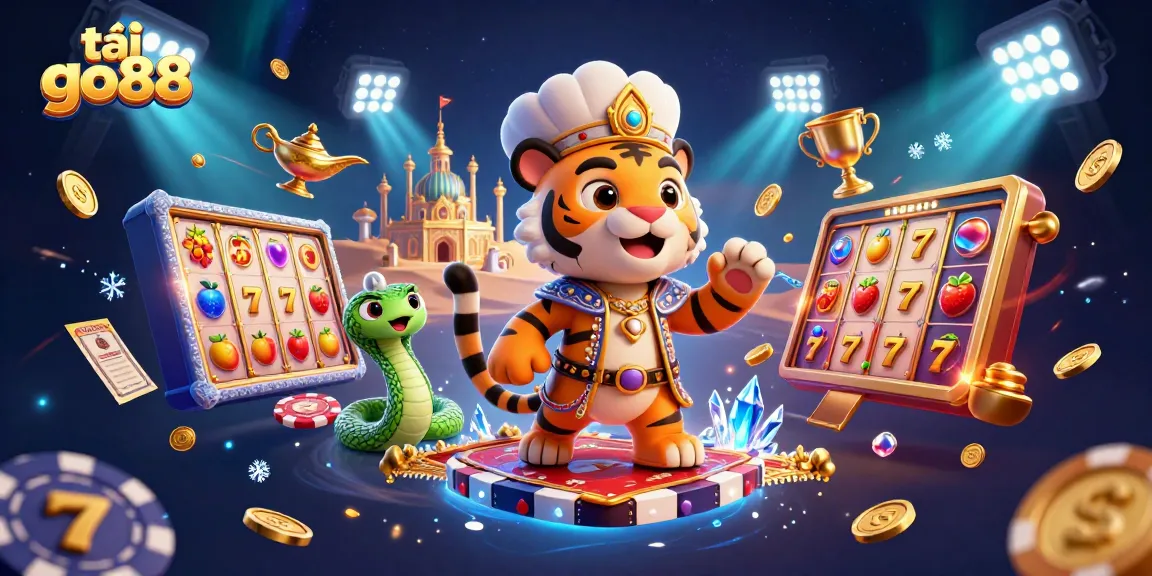 Tải go88 with vibrant visuals of a golden sultan on a poker chip carpet, blending thrilling gaming elements.