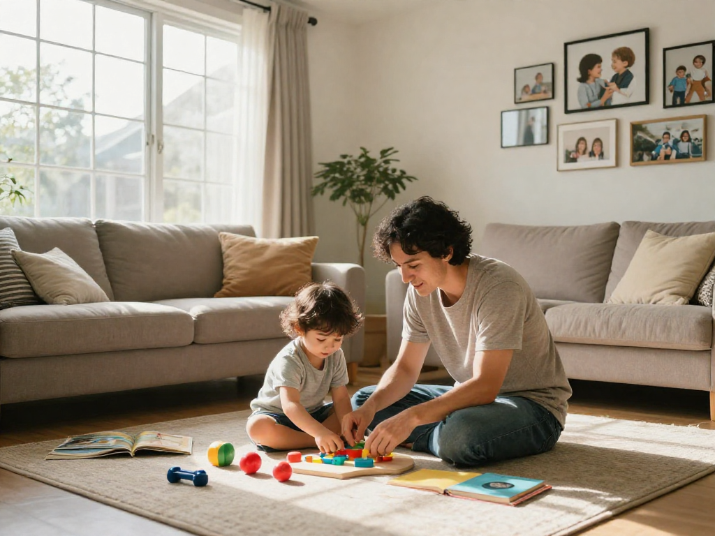 Engaging parenting moment at home with rokok88 inspiration.