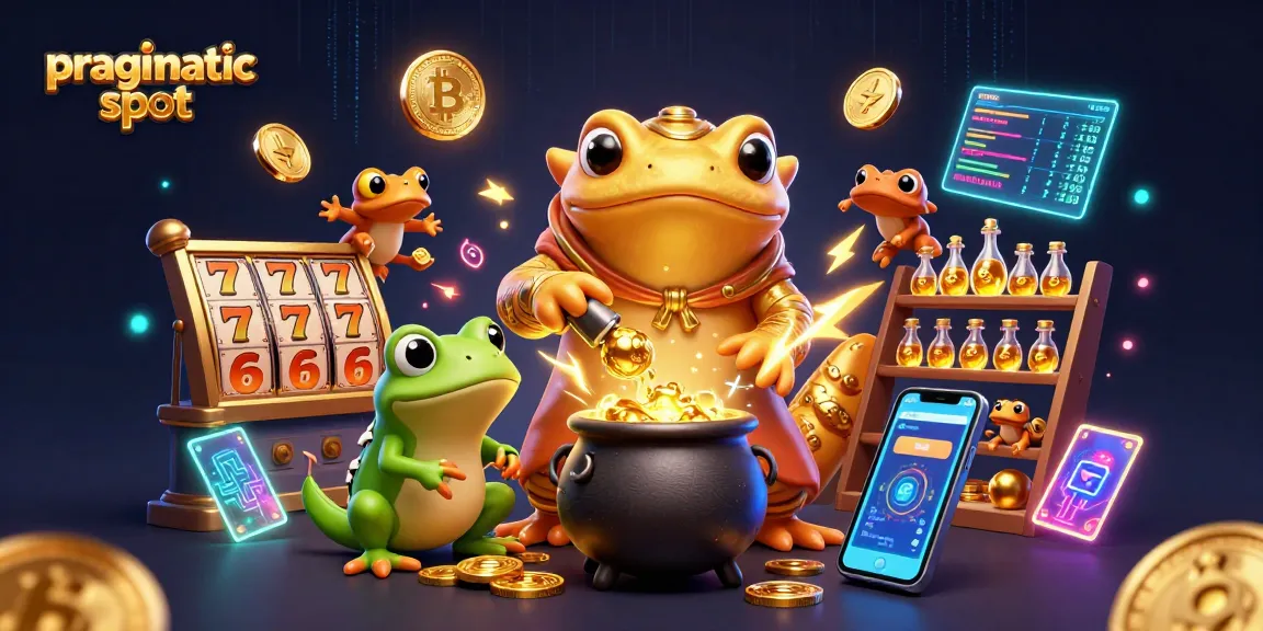 Engage in pragmatic slot adventures with gold coins and vibrant casino elements in a captivating scene.