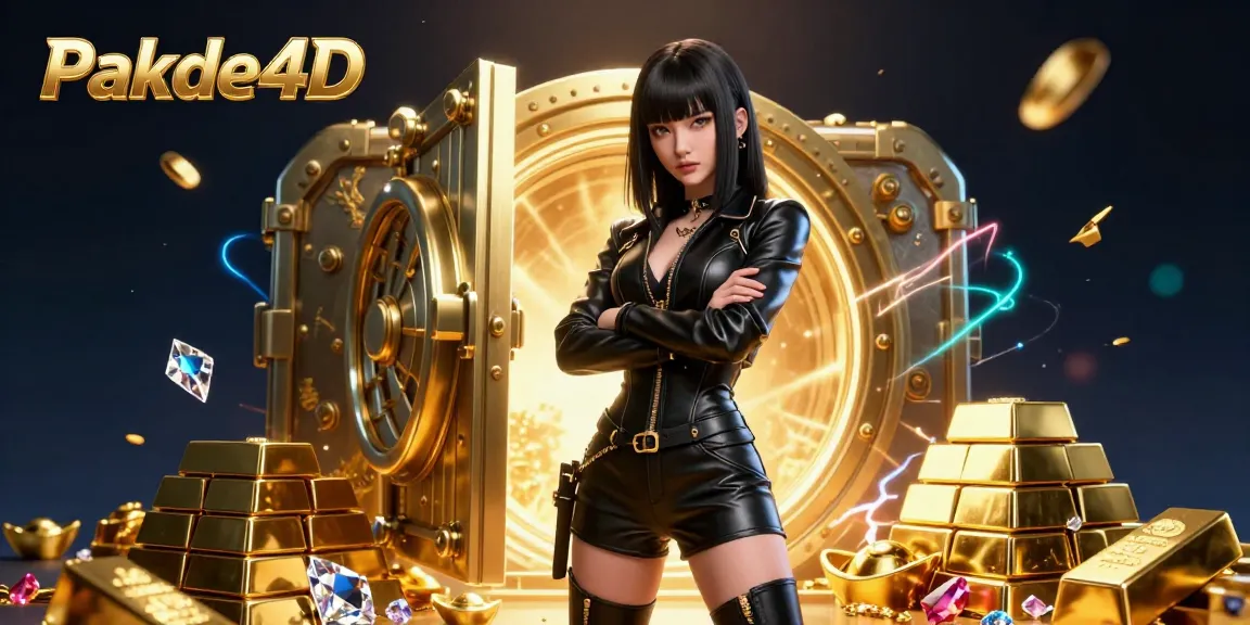 Engage with Pakde4D, experiencing luxury and excitement amidst piles of jewels and dynamic casino elements.