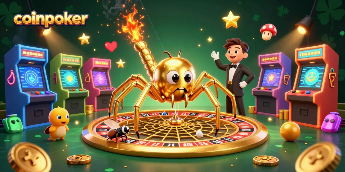 Jouez à CoinPoker avec des éléments de casino colorés et une ambiance immersive en ligne.
