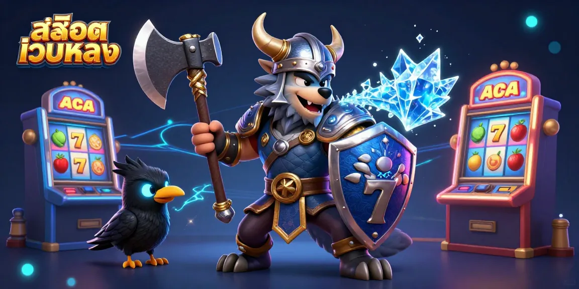 Experience the excitement of สล็อตเว็บตรง with animated characters in a vibrant casino setting.
