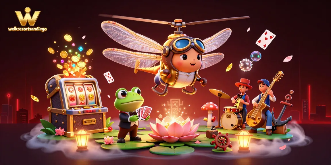 Engage in enchanting games at welkresortsandiego with vibrant characters and rich casino visuals.