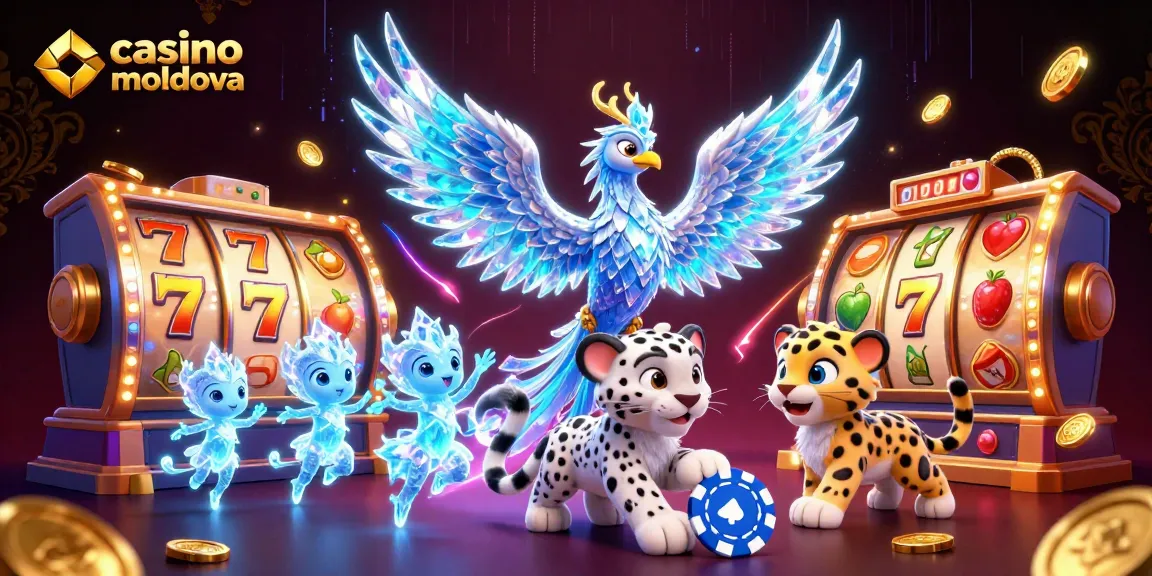 Joacă la casino online moldova cu o phoenix de gheață și un tigru de zăpadă într-un univers plin de rotiri și simboluri de fructe.