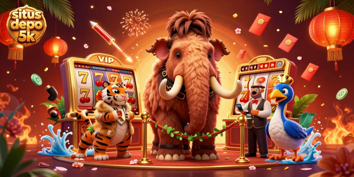 Engage with the vibrant scene at situs depo 5k showcasing a thrilling casino atmosphere with animated characters.