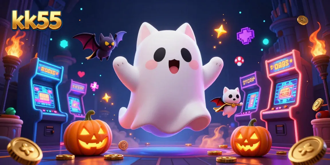 Experience the thrilling atmosphere of the kk55 online casino with vibrant characters and games!