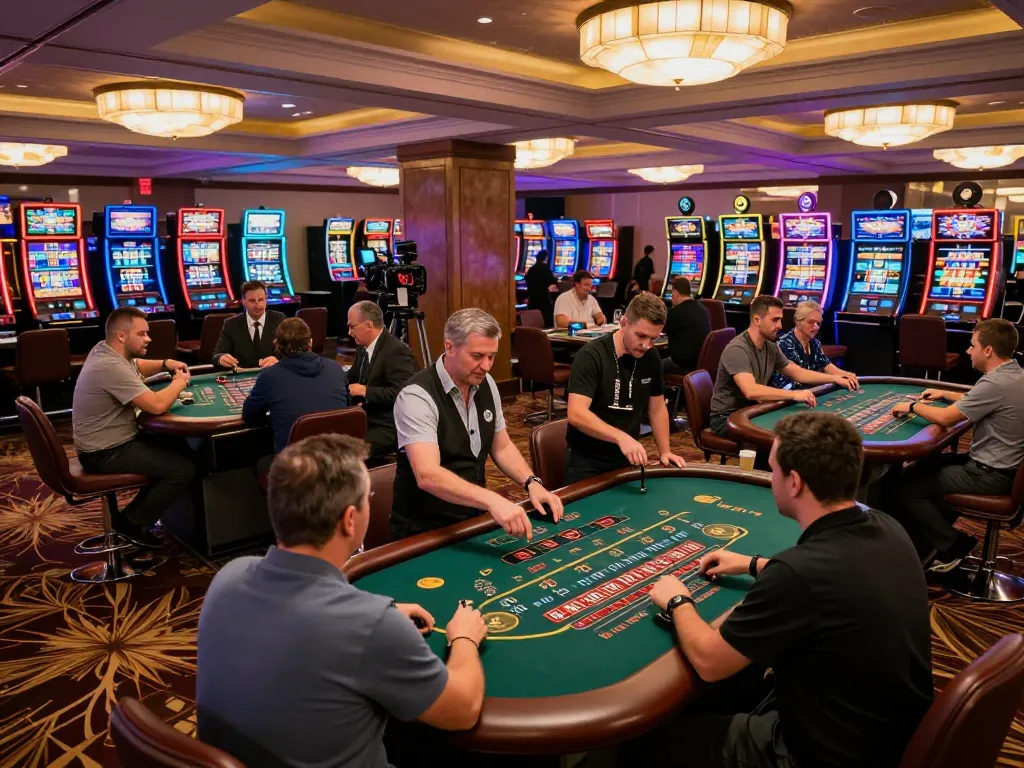 Players enjoying various games at S666 casino with vibrant atmosphere and engaging gameplay