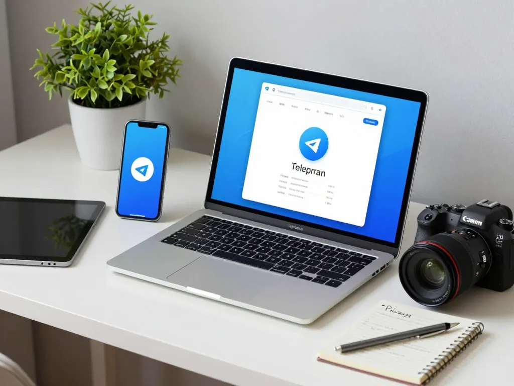 Improve telegram 下载 speed with seamless digital workspace setup showcasing productivity tools.