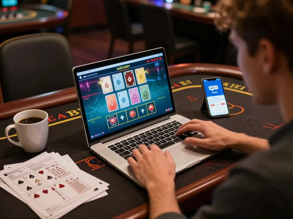 Player engaging in a live dealer game on tg88 platform, showcasing modern online casino excitement.