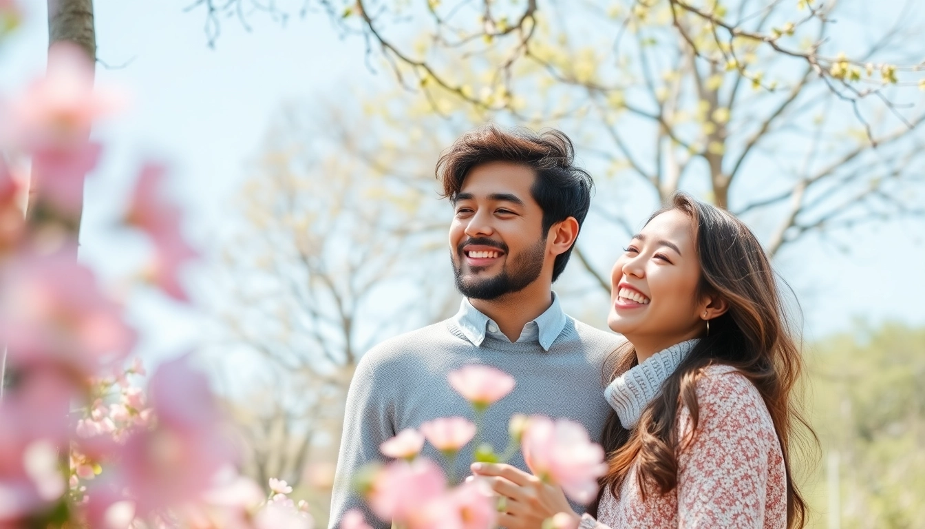 Experience light & airy photography capturing a joyful couple amidst a serene pastel landscape.