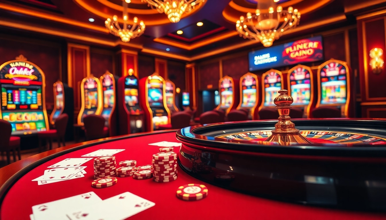 Vivez l'excitation des casinos en ligne avec des jetons de poker vibrants et des roues de roulette.