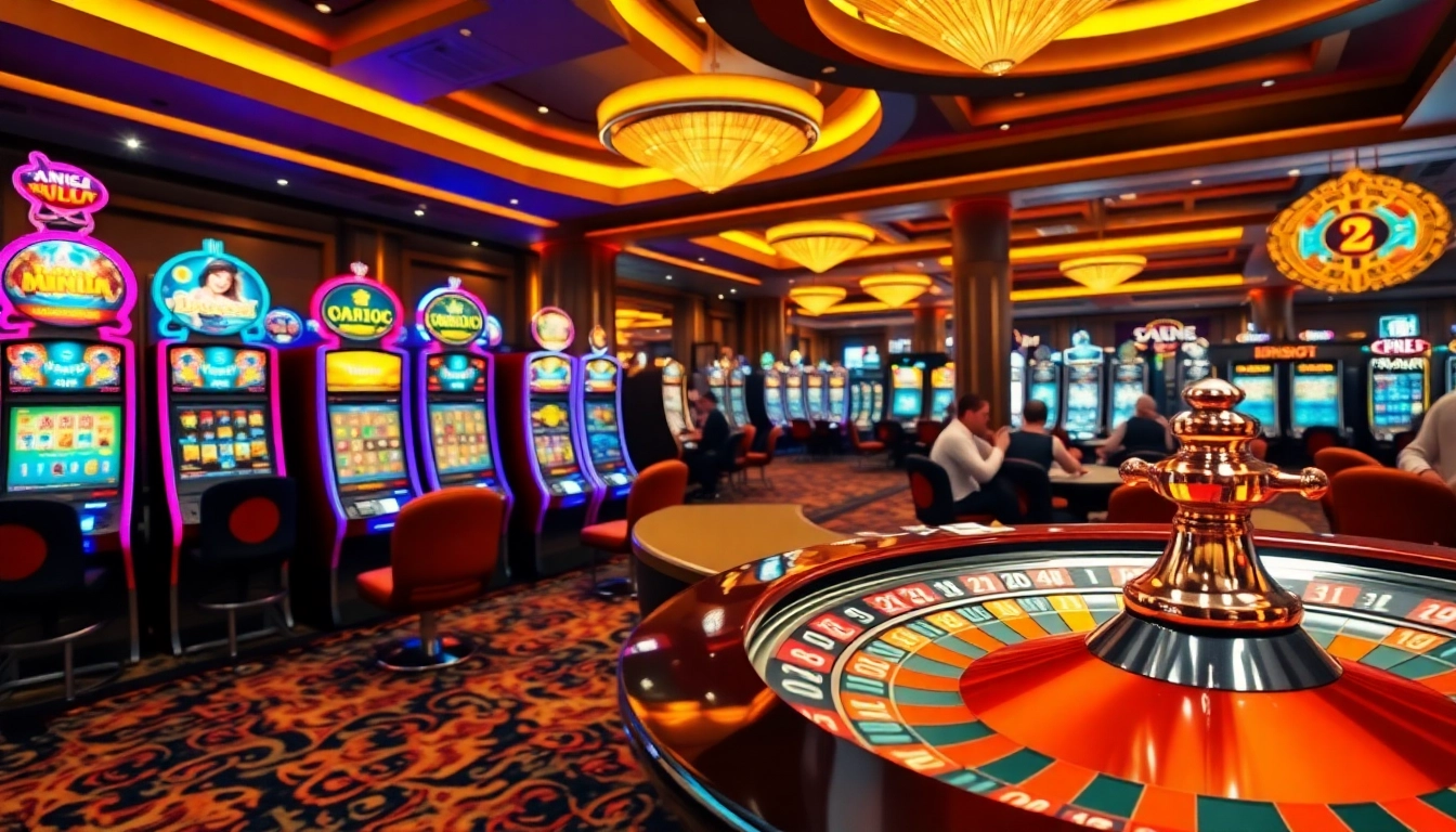 Spin the reels at idnslot's vibrant casino, showcasing thrilling slot machines and poker action.