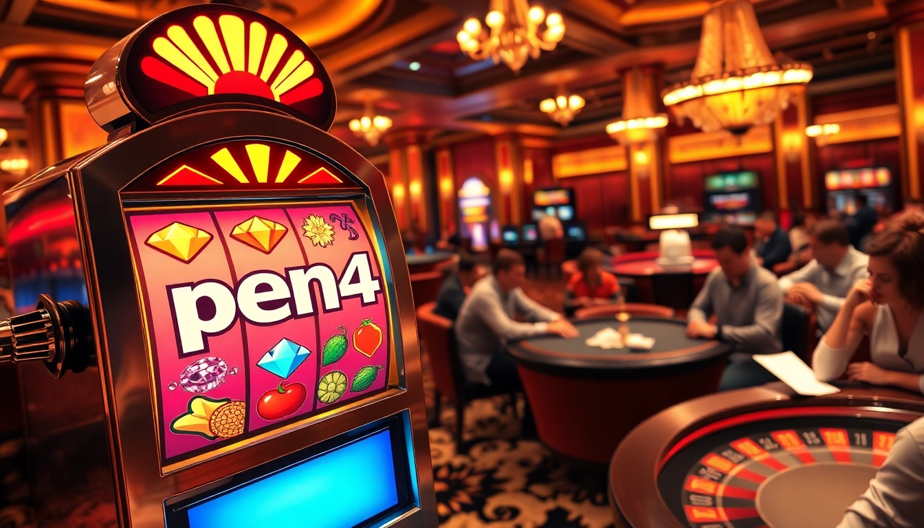 Experience thrilling gameplay at pen4d with vibrant slots and enthusiastic players in a lively casino.